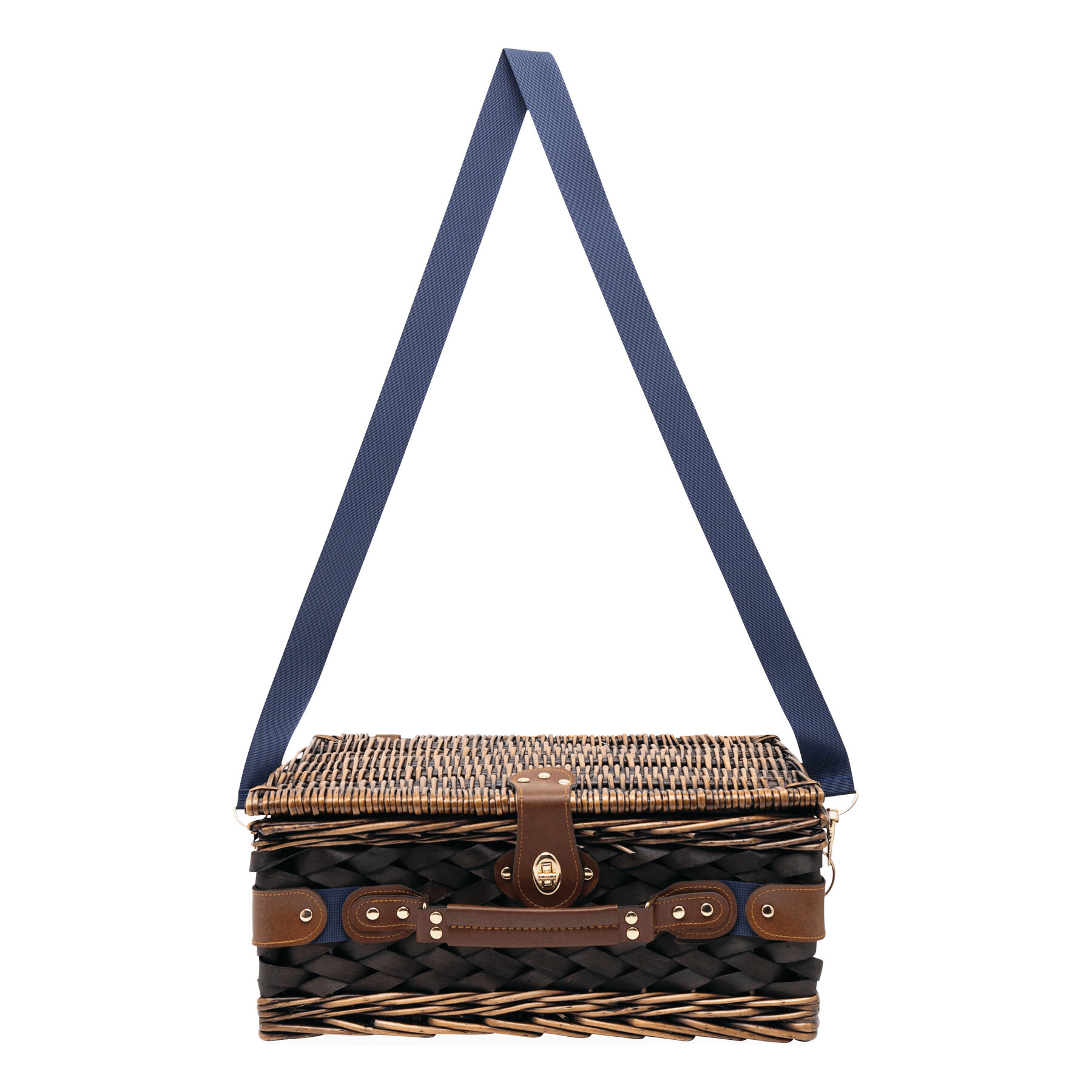 Picknickkorb CENTRAL PARK, blau, weiß