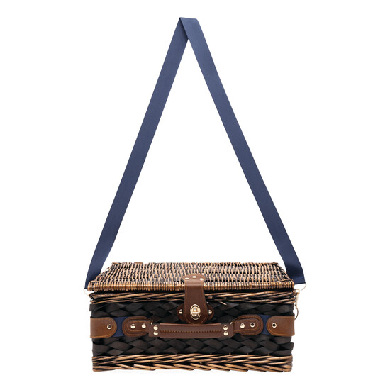 Picknickkorb CENTRAL PARK, blau, weiß