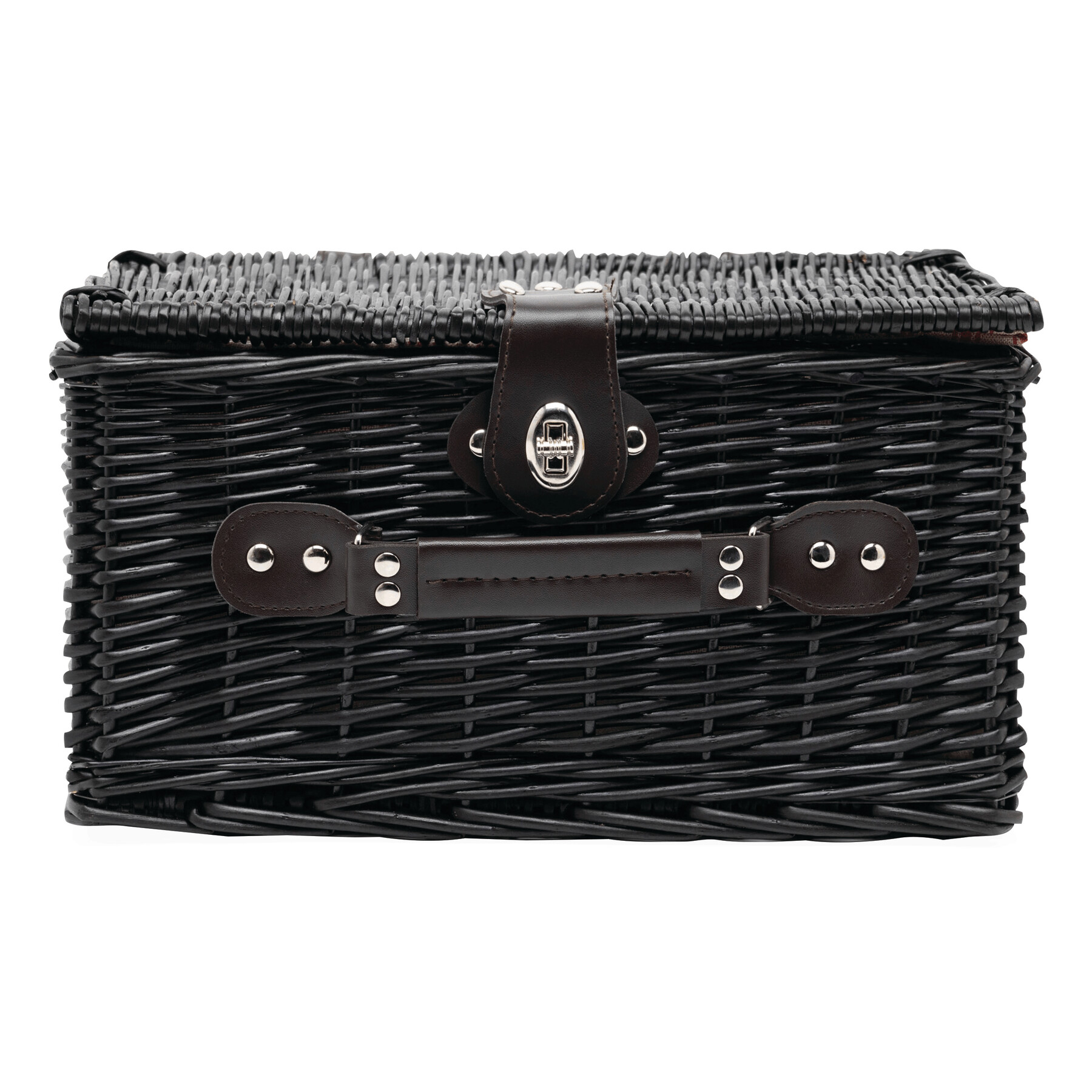 Weiden-Picknickkorb SUNSET PARK für 2 Personen, dunkelbraun