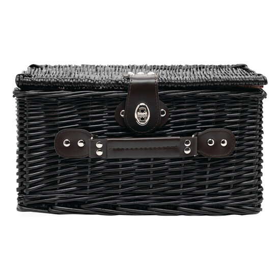 Weiden-Picknickkorb SUNSET PARK für 2 Personen, dunkelbraun