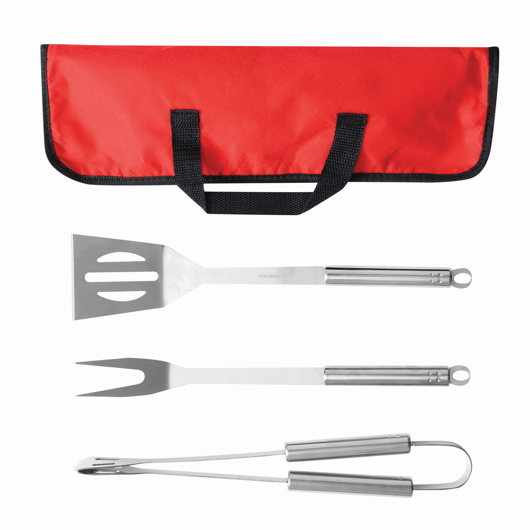 Grillbesteck SMOKY, rot, schwarz