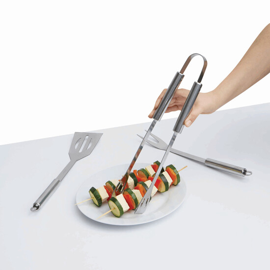 Grillbesteck SMOKY, rot, schwarz