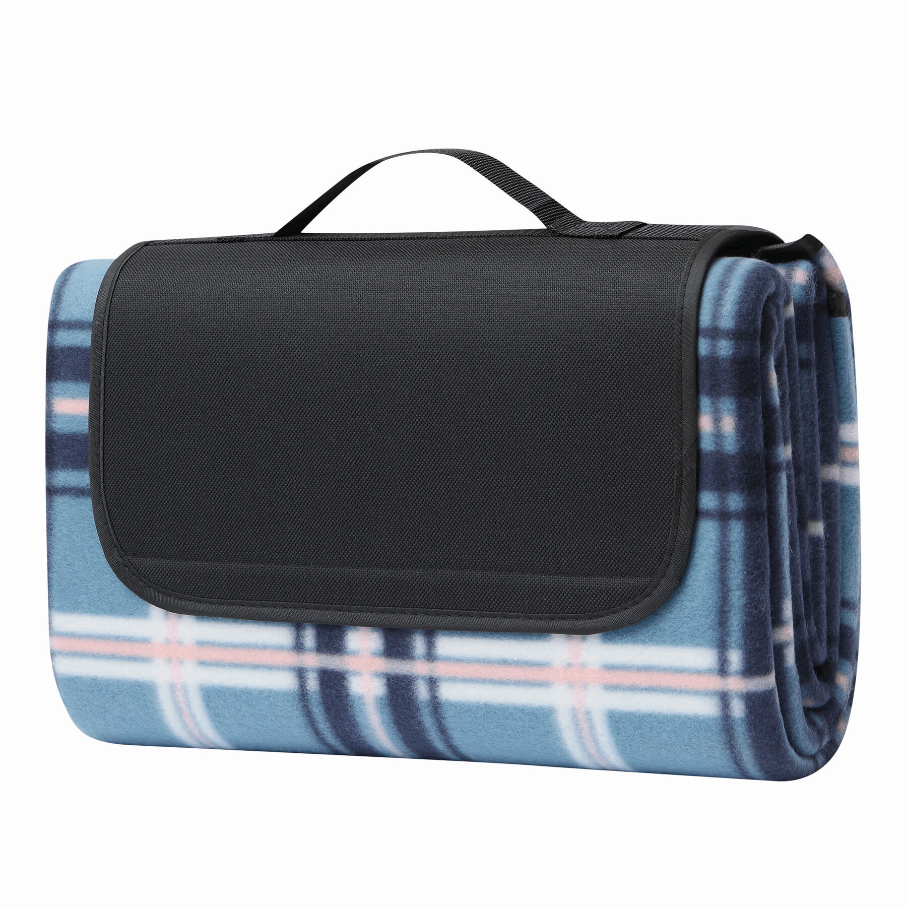 Picknickdecke OUTDOOR BREAK, blau, schwarz, weiß