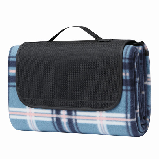 Picknickdecke OUTDOOR BREAK, blau, schwarz, weiß