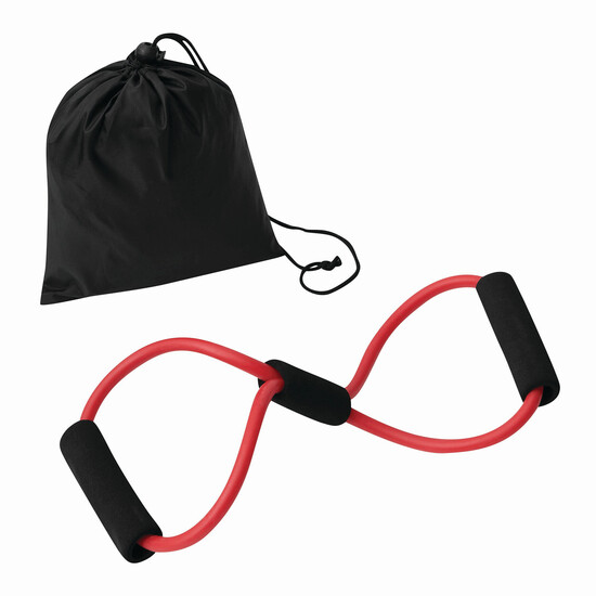 Fitnessband ELASTICAL, rot, schwarz