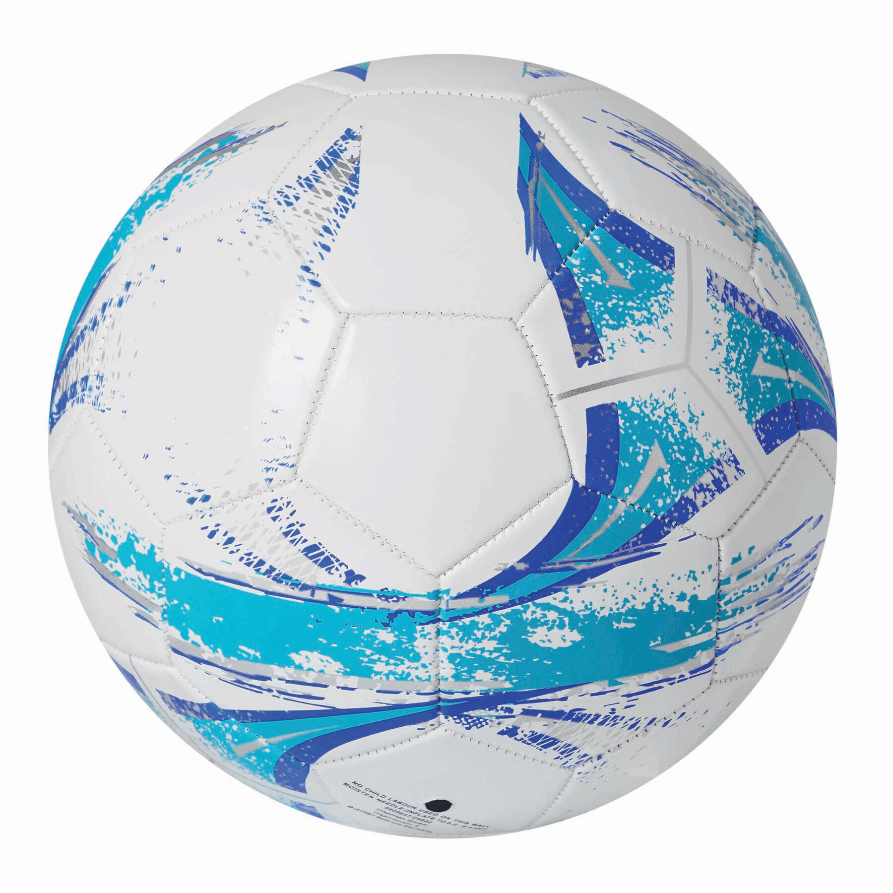 Fußball KICK AROUND, blau, weiß