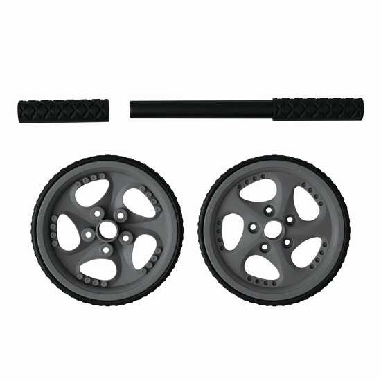 Bauchmuskeltrainer SPORT WHEEL, grau, schwarz
