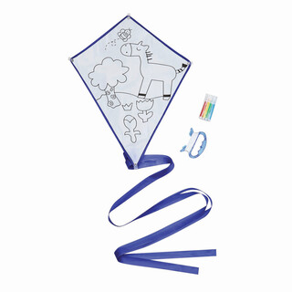 Drachen zum Bemalen ARTISTIC, blau, weiß