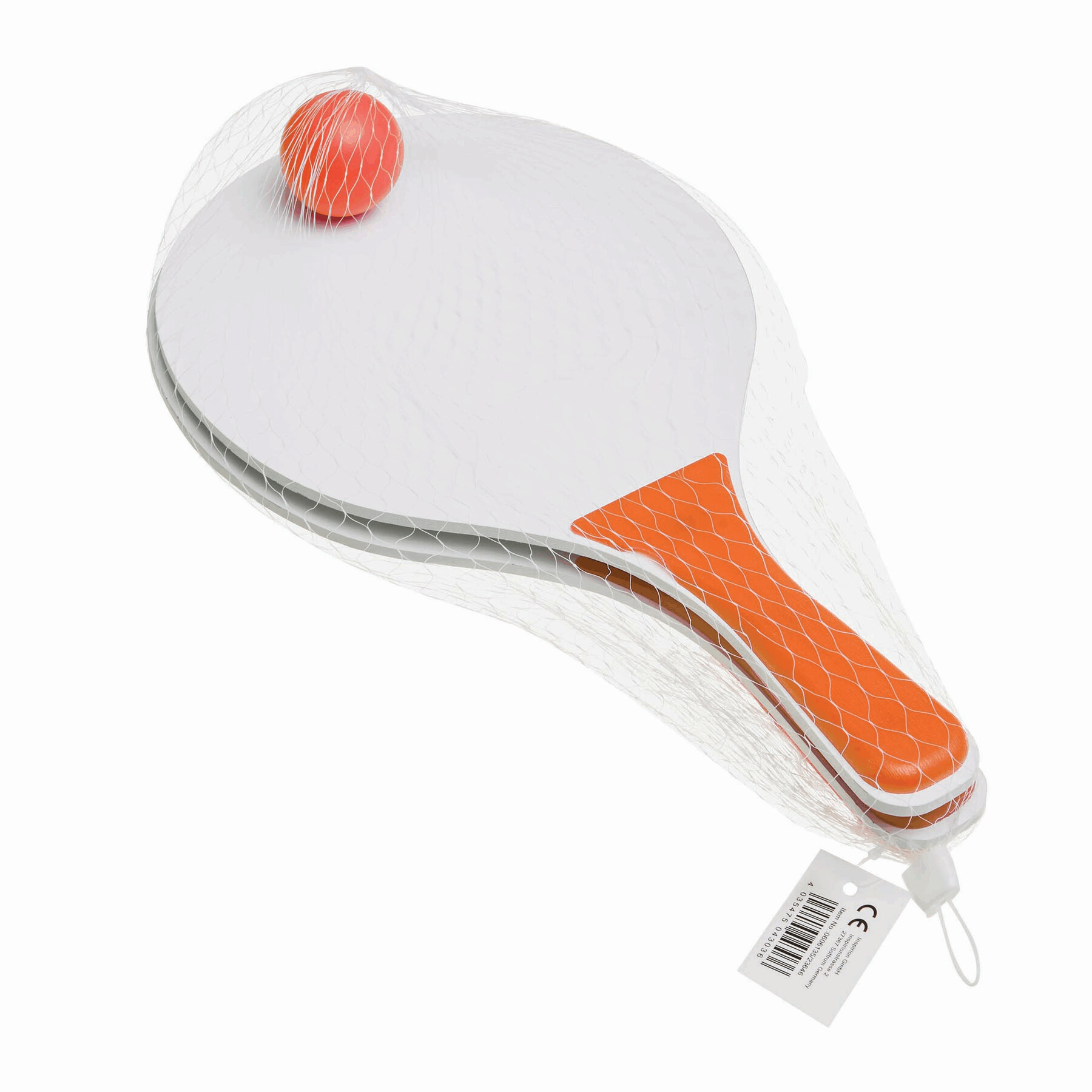 Beachball-Set SUMMER FEELING, orange, weiß