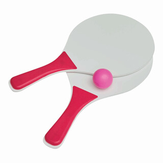 Beachball-Set SUMMER FEELING, pink, weiß