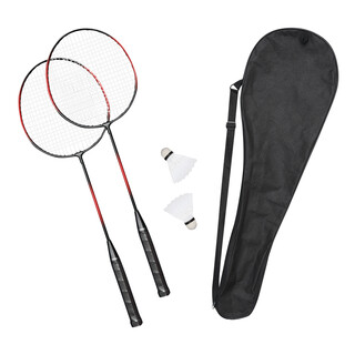 Badminton-Set SMASH, rot, schwarz