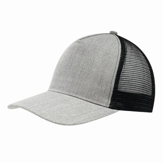 5-Panel-Cap CASUAL FIT, grau, schwarz