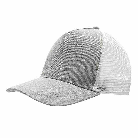 5-Panel-Cap CASUAL FIT, grau, weiß