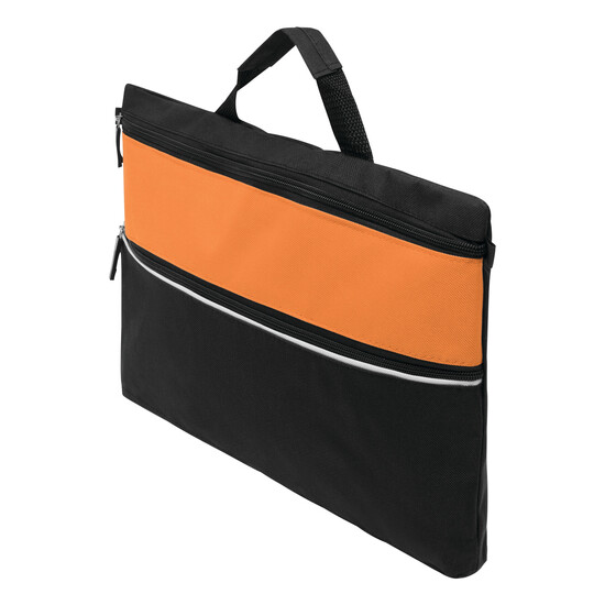Dokumententasche FILE, orange, schwarz