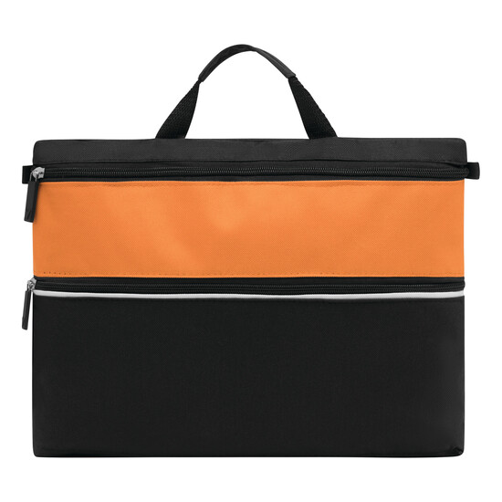 Dokumententasche FILE, orange, schwarz
