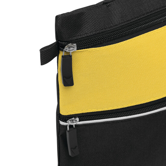 Dokumententasche FILE, gelb, schwarz