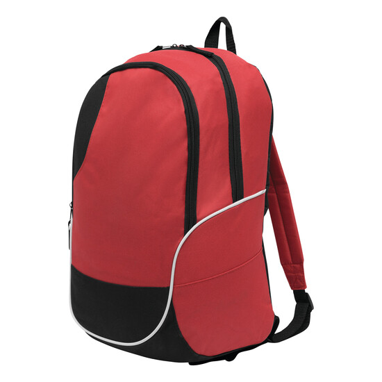 Rucksack CURVE, rot, schwarz