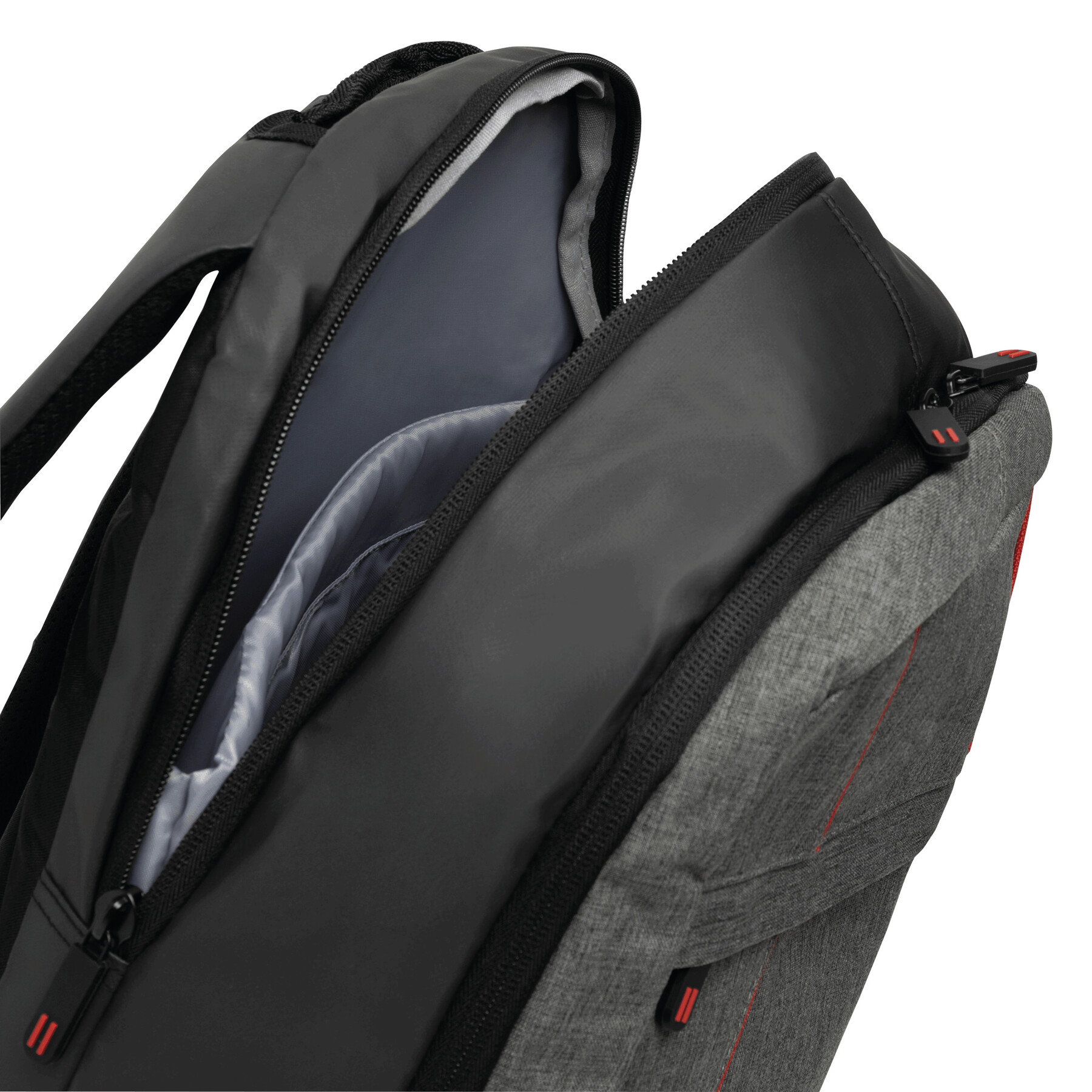 Rucksack SPLIT, grau, rot