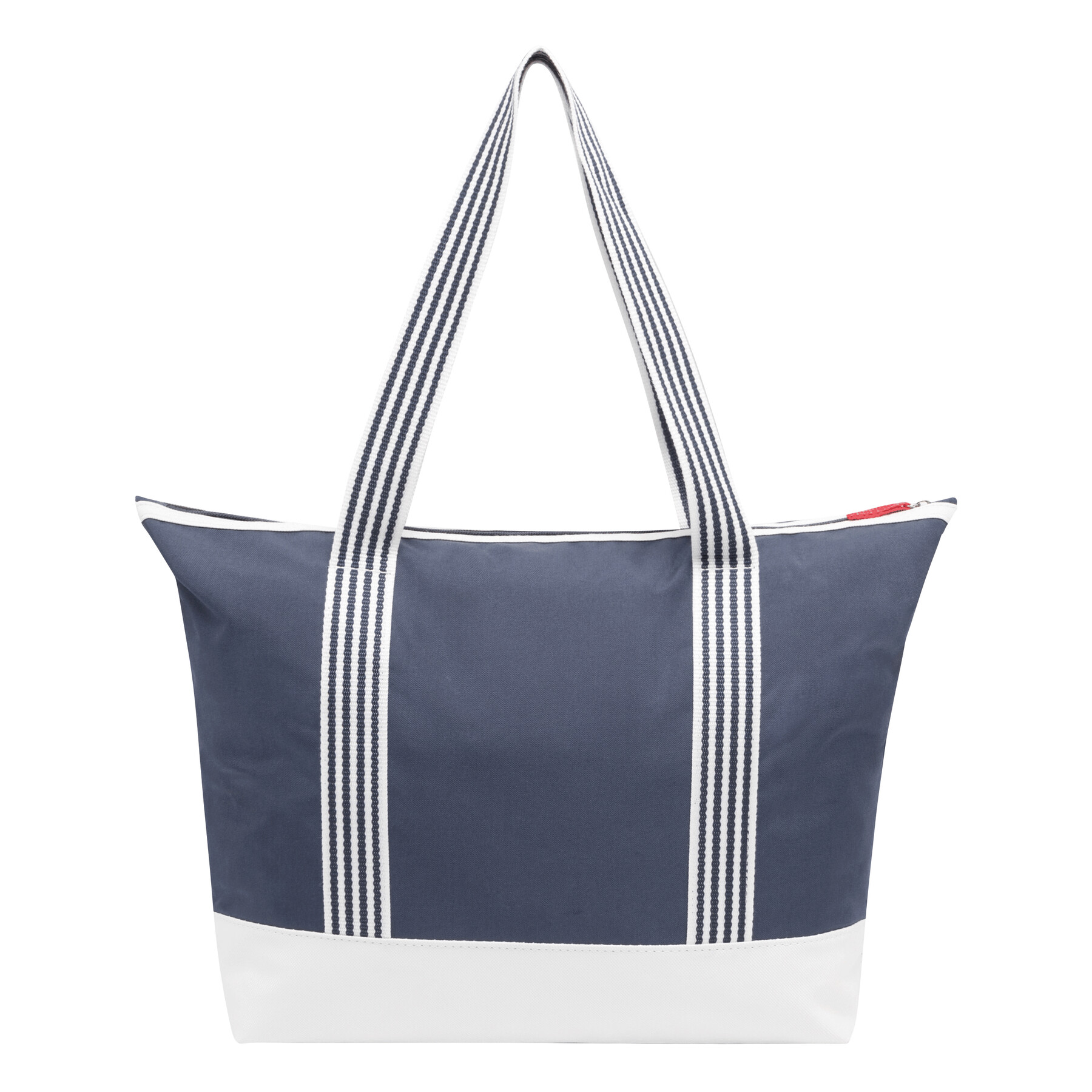 Strandtasche MARLENE, beige, marineblau