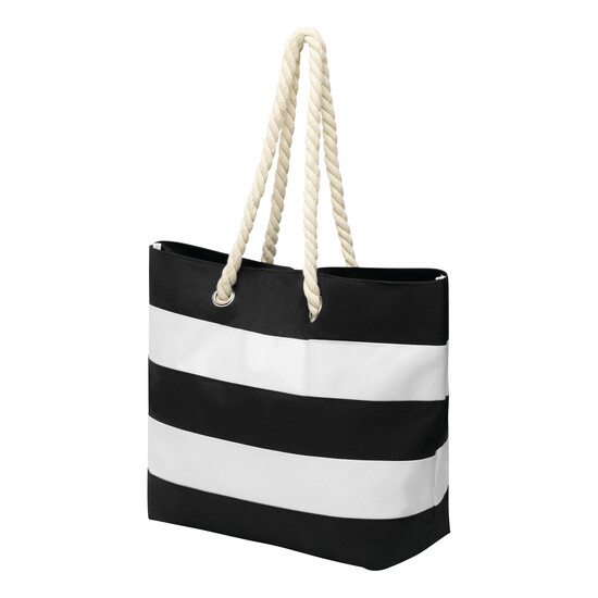 Strandtasche SYLT, schwarz, weiß