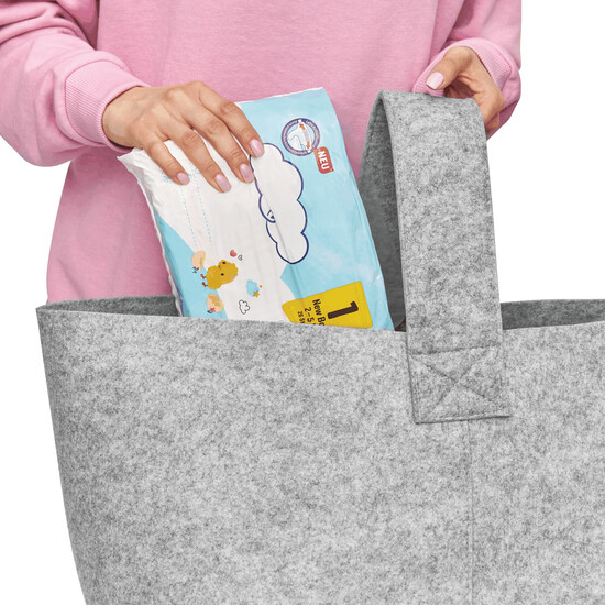 Kaminholz-Tasche COSY, grau