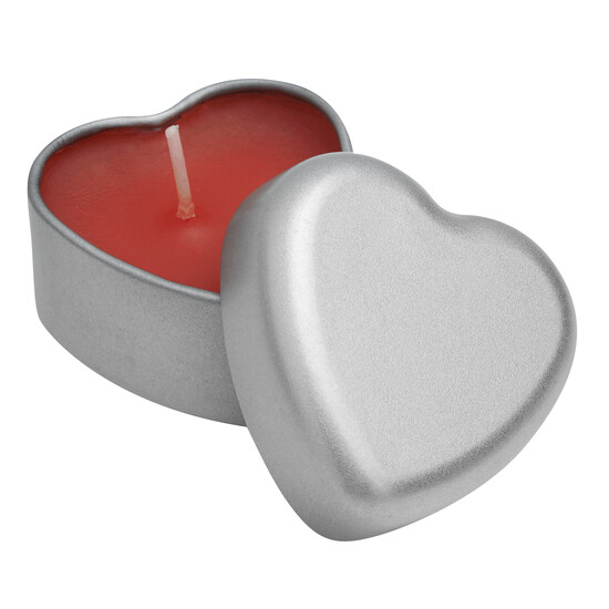 Vanille-Duftkerze GOOD SPIRITS, rot, silber