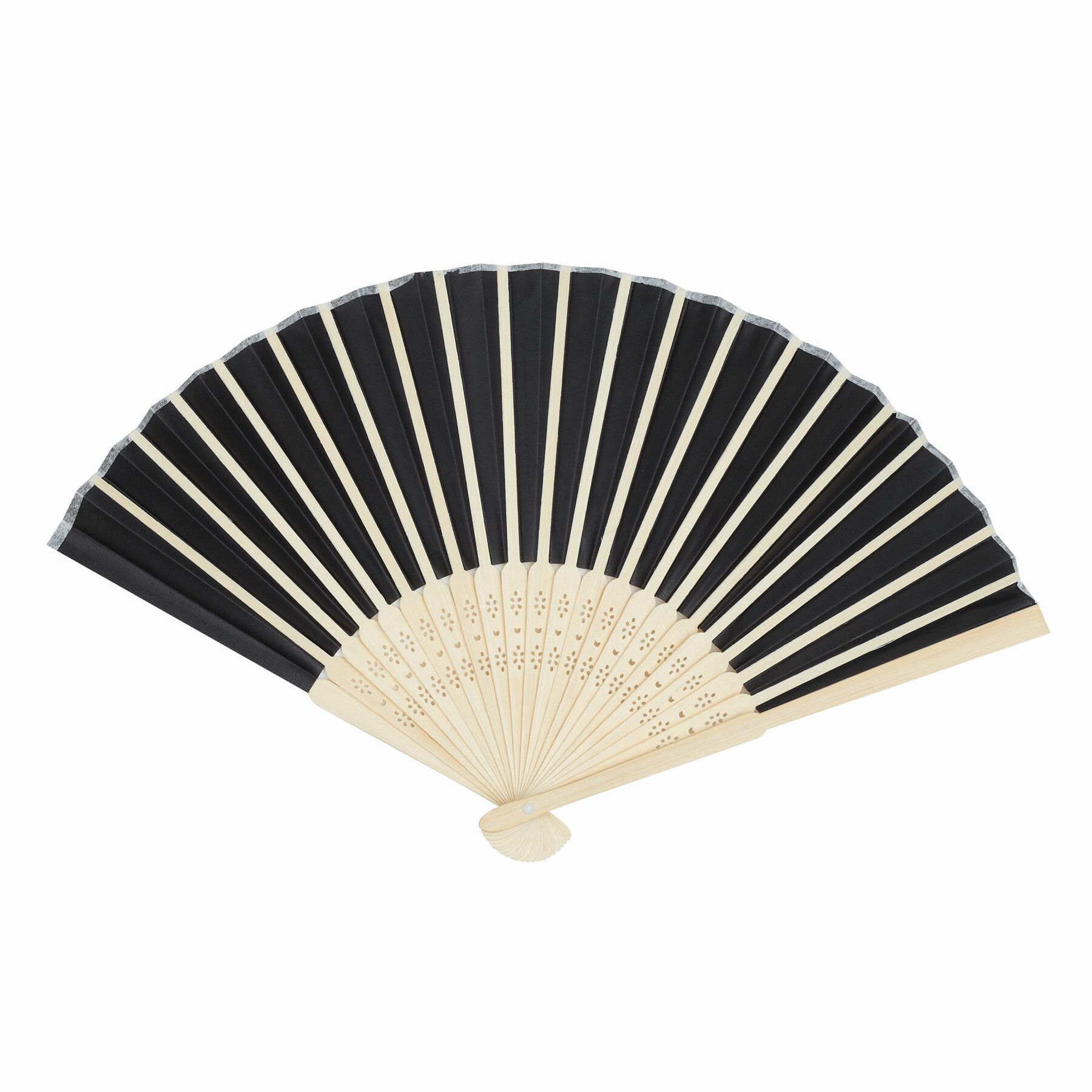 Faltbarer Fächer BAMBOO COOL, schwarz