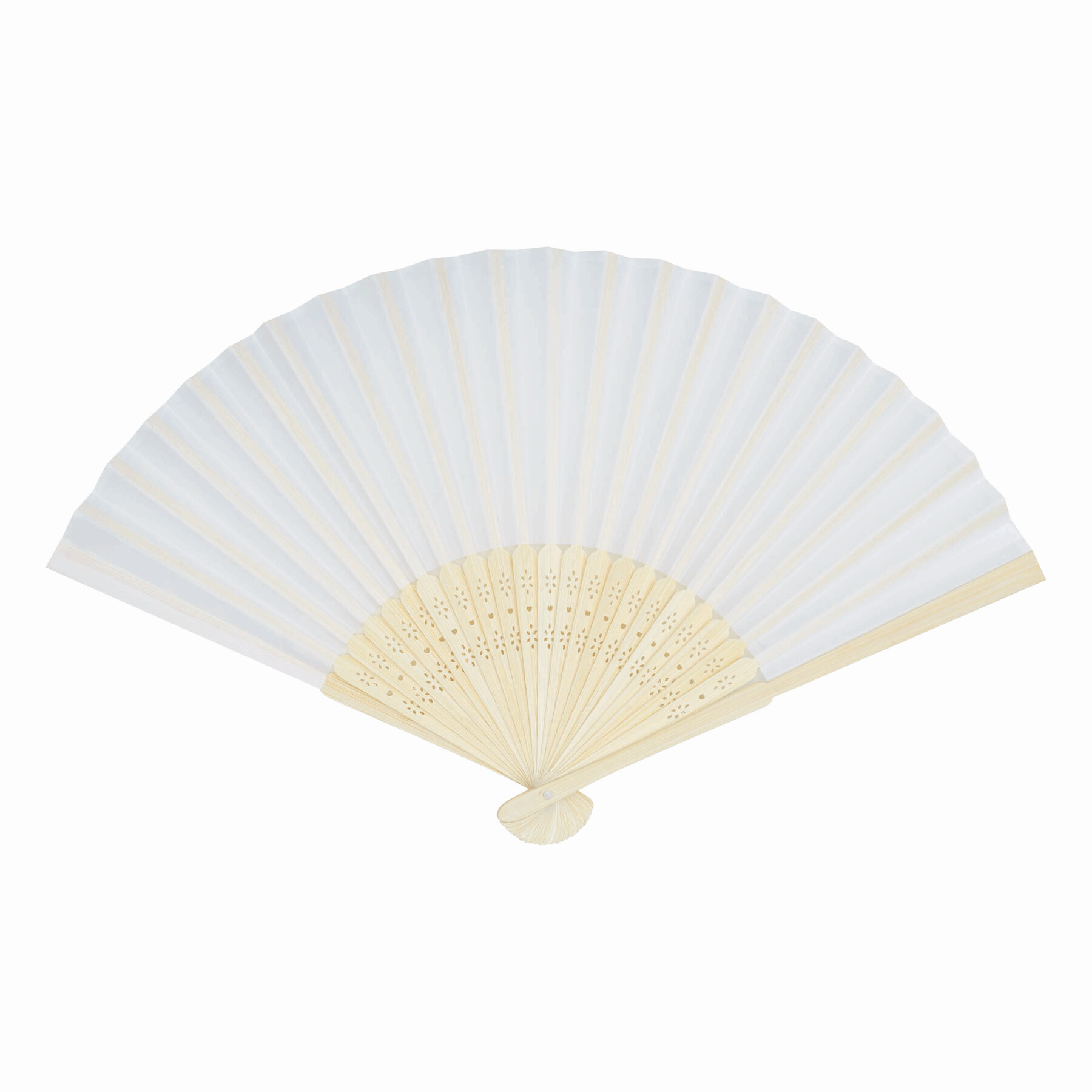 Faltbarer Fächer BAMBOO COOL, weiß