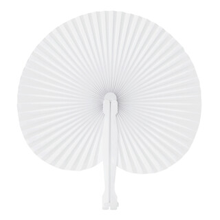 Faltbarer Fächer PEACOCK, weiß