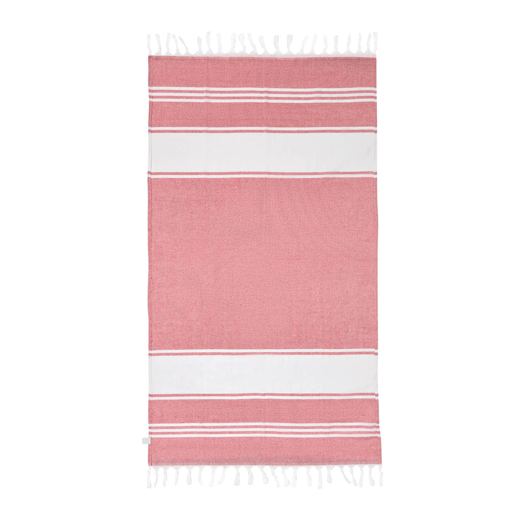 Großes Strandtuch / Saunatuch SUN & STEAM, rot, weiß