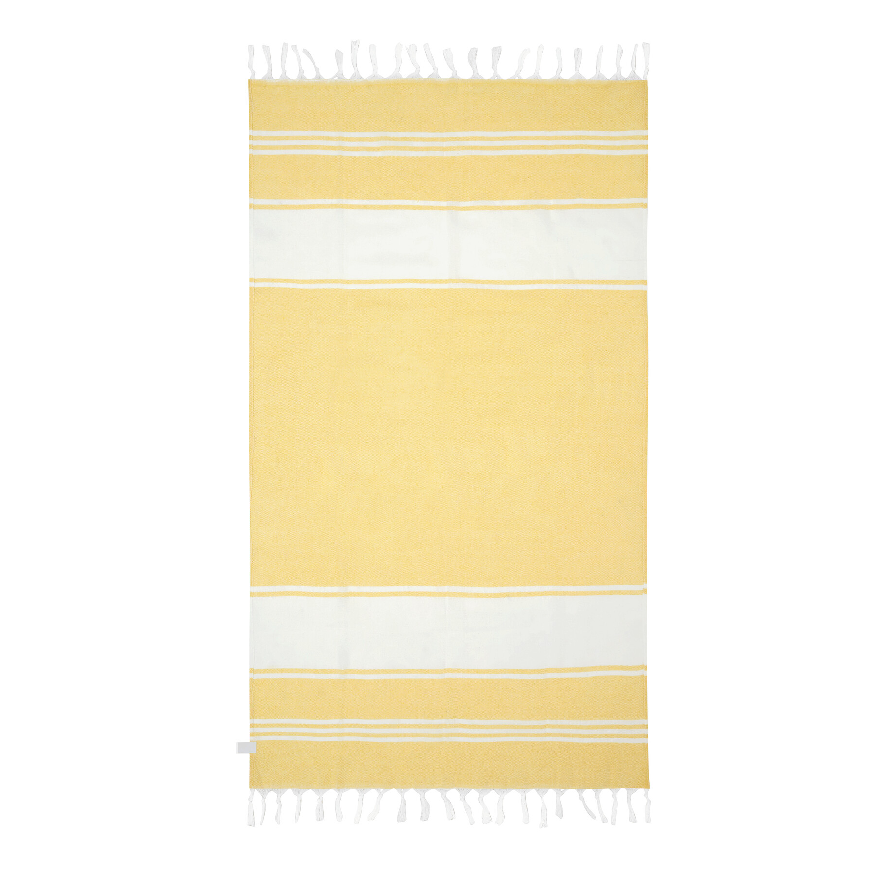 Großes Strandtuch / Saunatuch SUN & STEAM, gelb, weiß