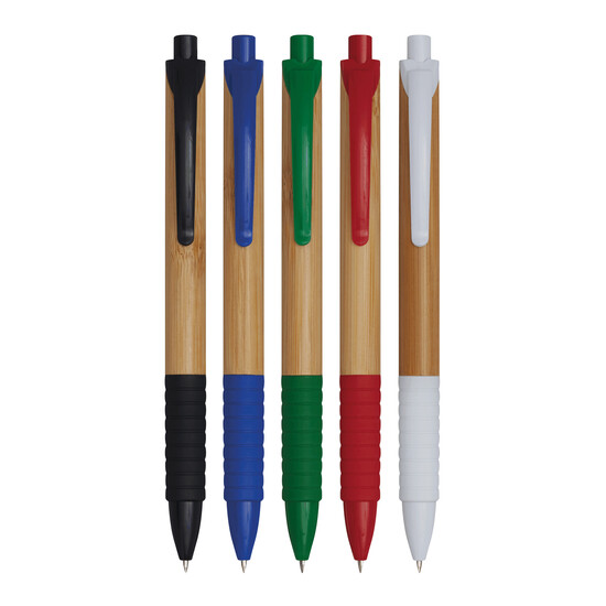 Kugelschreiber BAMBOO RUBBER, braun, grün