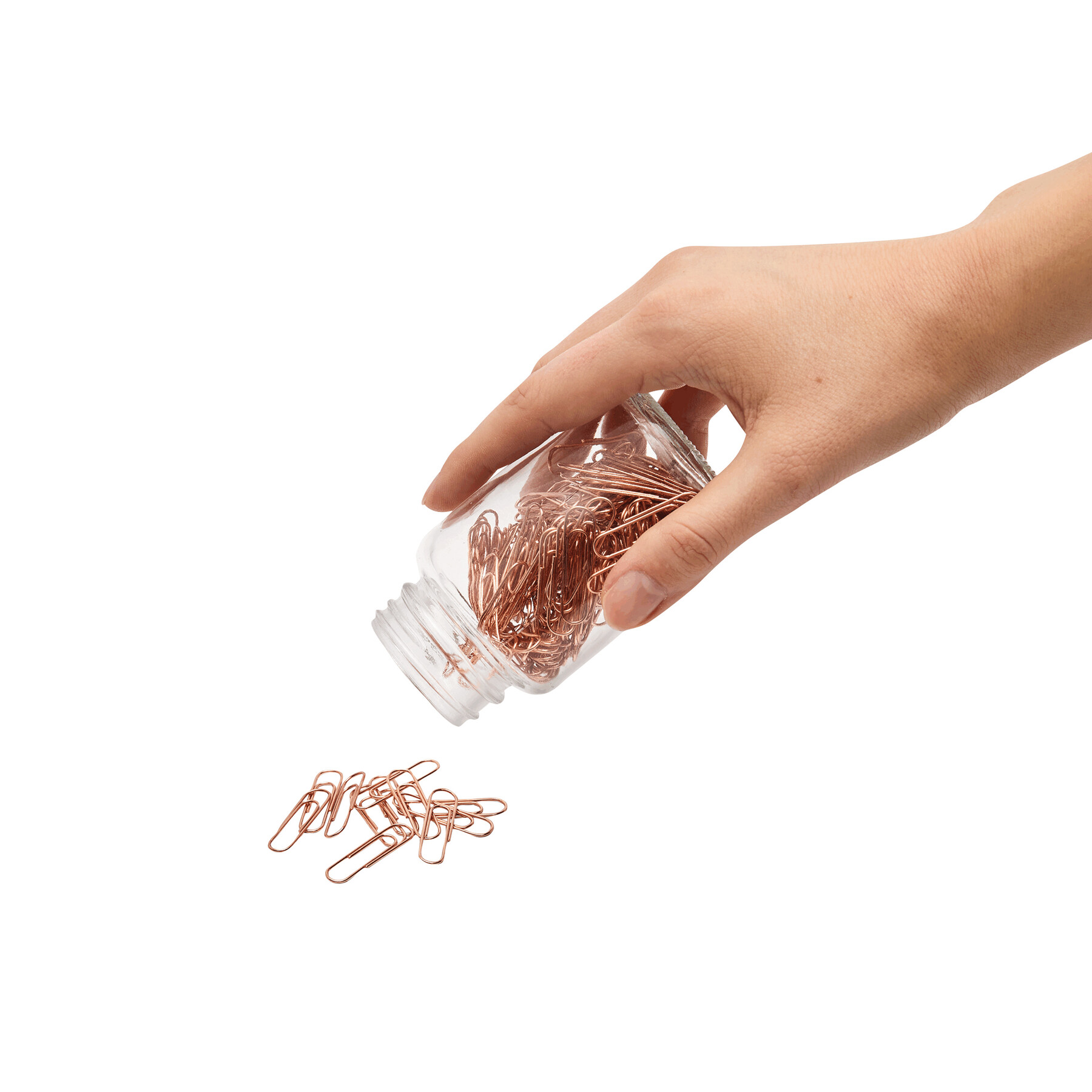 Büroklammern im Glas COPPER CLIP, kupfer