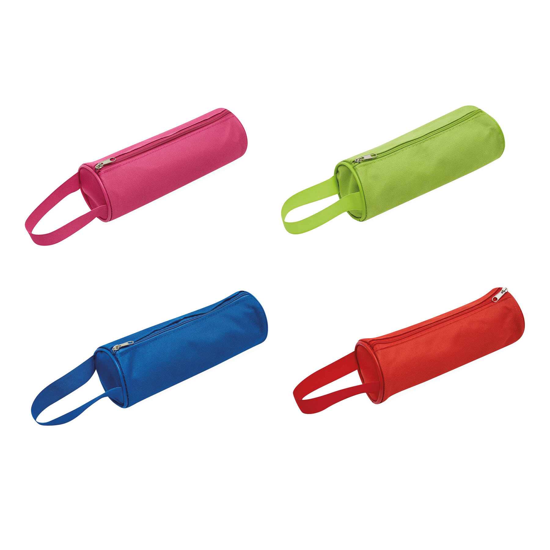 Runde Stiftetasche SCHOOL, blau