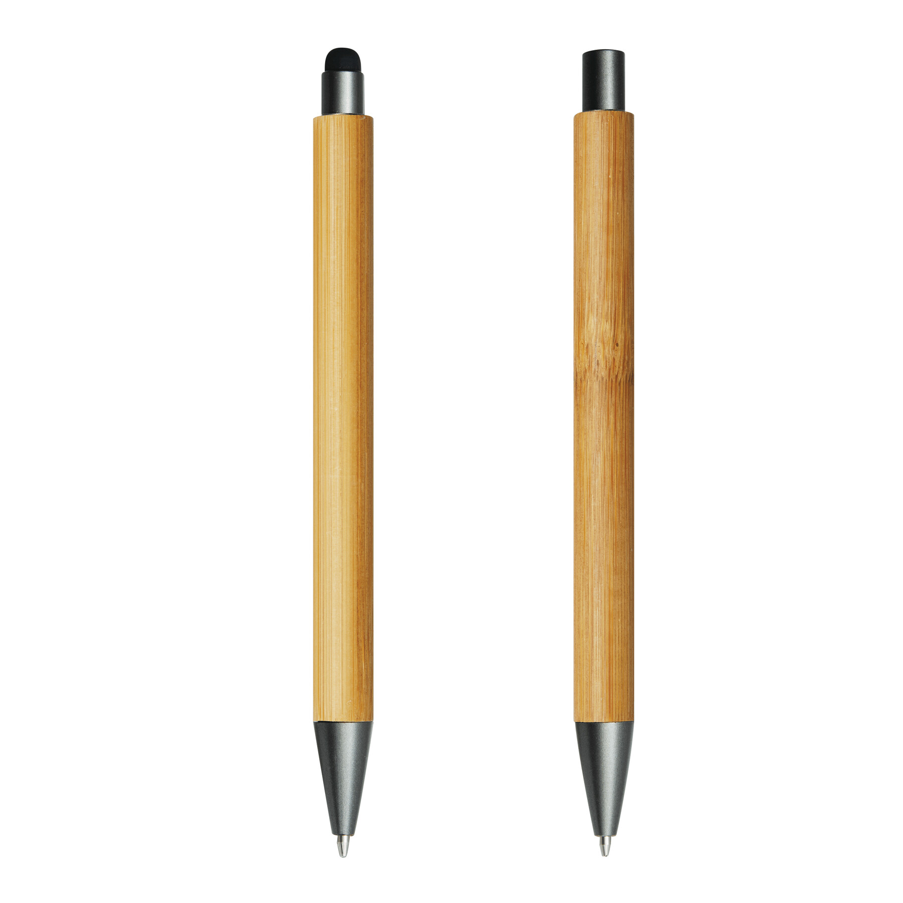 Schreibset DOUBLE BAMBOO REVISED, braun, silber