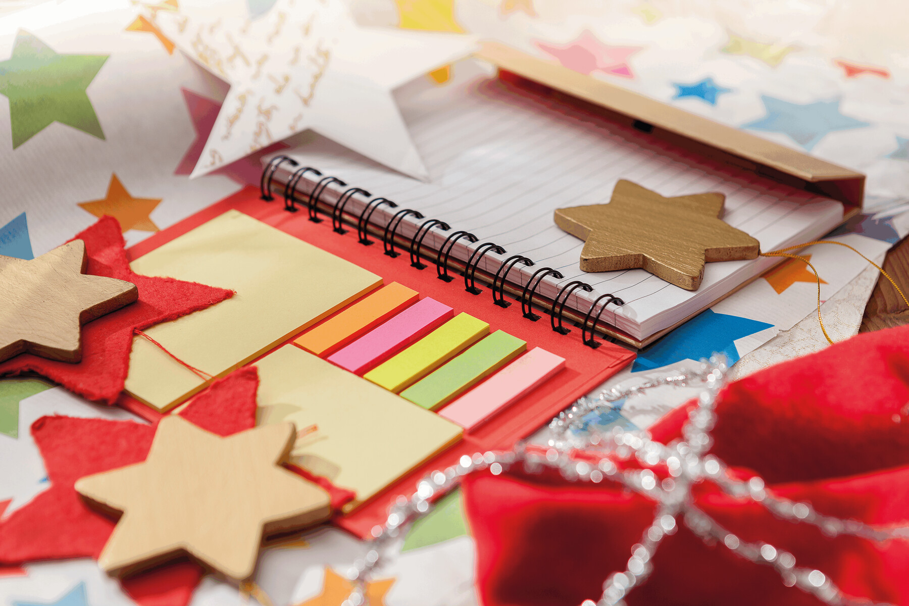 Notizbuch MAGNY, natur, rot