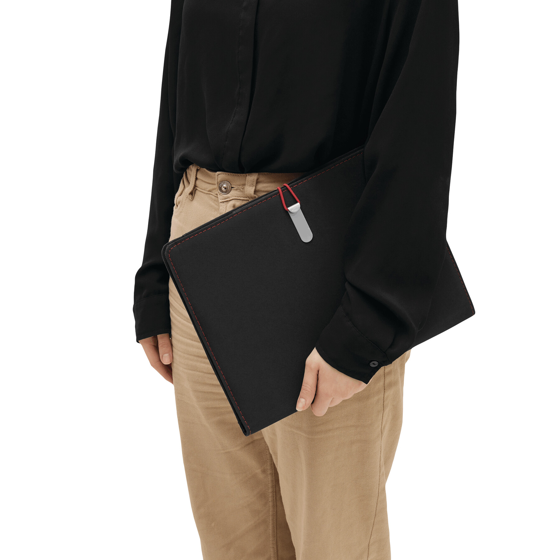 Dokumentenmappe SESSION, rot, schwarz