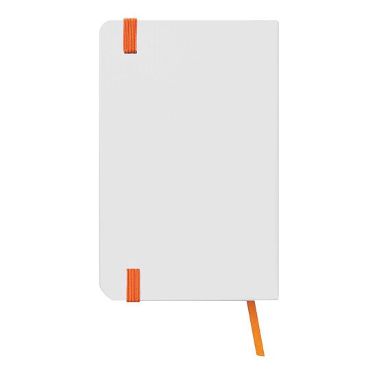 Notizbuch AUTHOR im DIN-A6-Format, orange, weiß