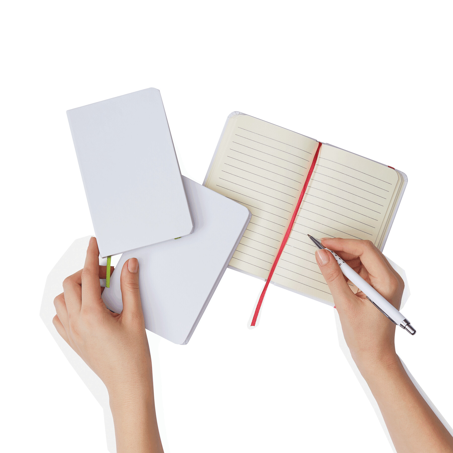 Notizbuch AUTHOR im DIN-A6-Format, pink, weiß