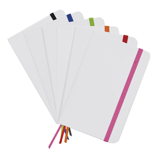 Notizbuch AUTHOR im DIN-A6-Format, pink, weiß