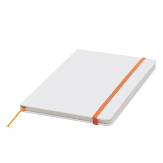 Notizbuch AUTHOR im DIN-A5-Format, orange, weiß