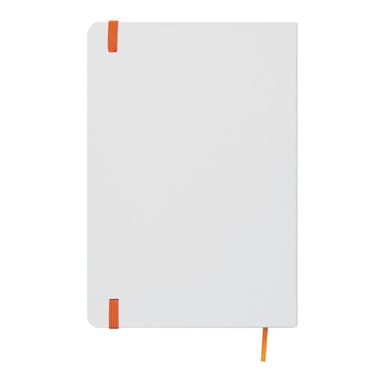 Notizbuch AUTHOR im DIN-A5-Format, orange, weiß