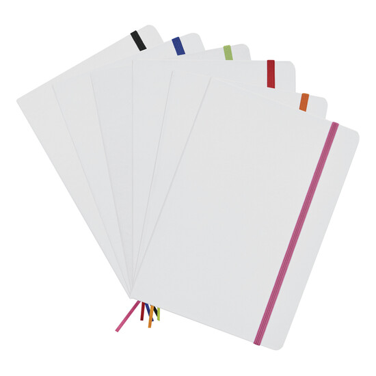 Notizbuch AUTHOR im DIN-A5-Format, orange, weiß