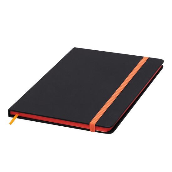 Notizbuch LECTOR im DIN-A5-Format, orange, schwarz