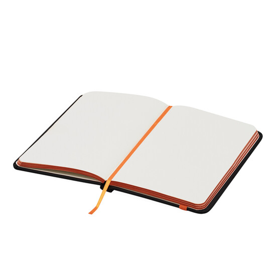 Notizbuch LECTOR im DIN-A6-Format, orange, schwarz