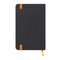 Notizbuch LECTOR im DIN-A6-Format, orange, schwarz