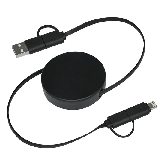 Lade- und Datenkabel TRANSFER ROUND, schwarz