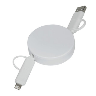 Lade- und Datenkabel TRANSFER ROUND, weiß