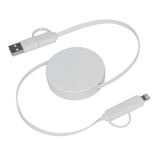 Lade- und Datenkabel TRANSFER ROUND, weiß