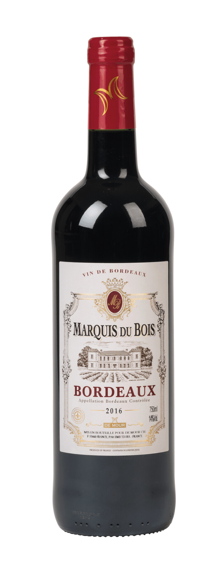 Rotwein MARQUIS DU BOIS – BORDEAUX, Jahrgang 2016